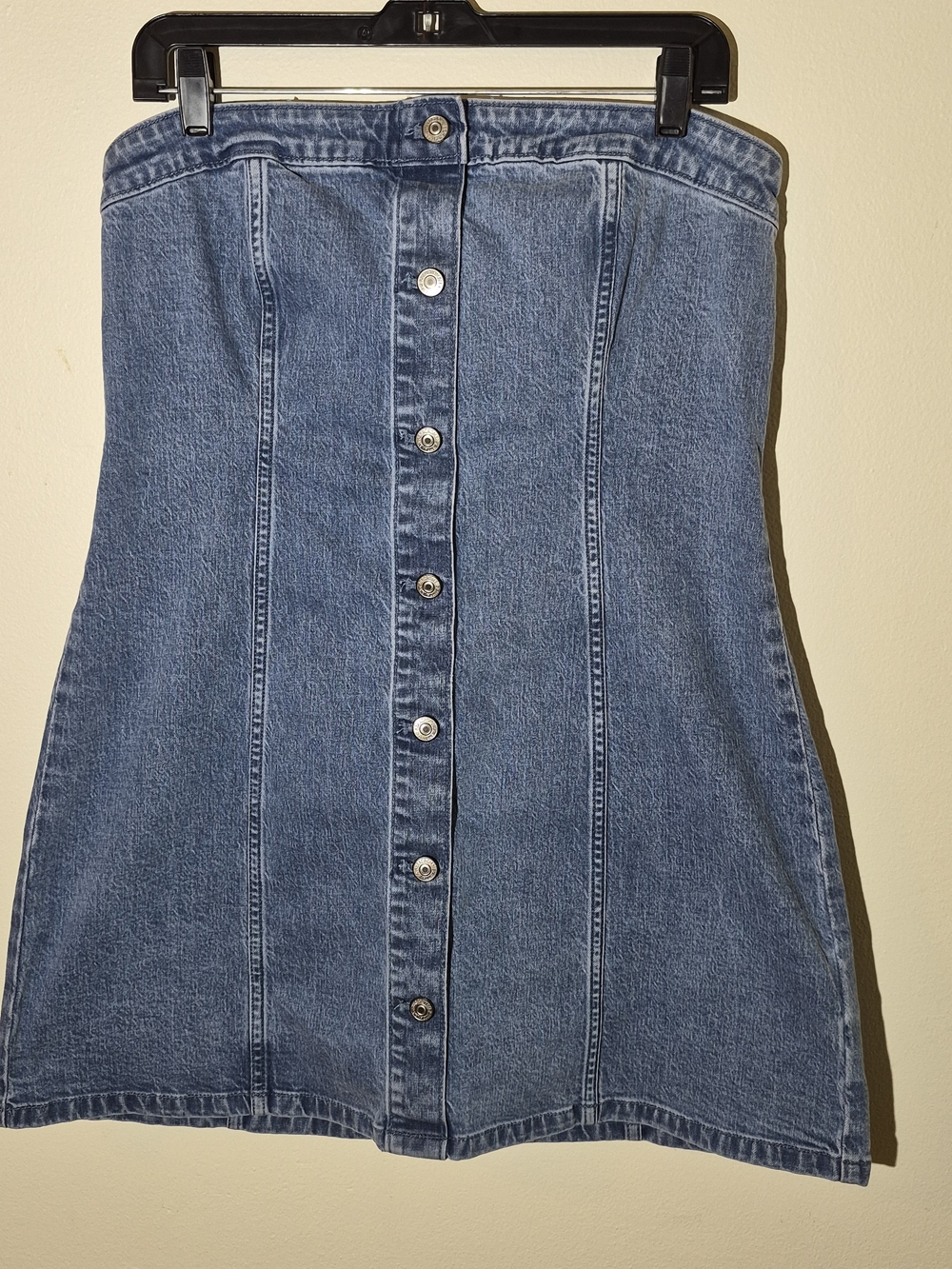L)Abercrombie & Fitch Mara Denim Mini Tube Top